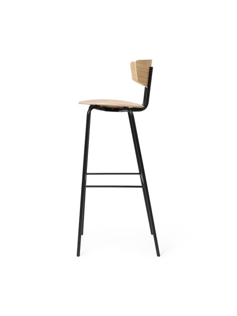 Herman Timeless Minimalist Scandinavian Oak Bar Stool