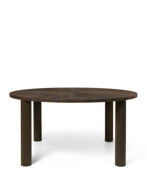 Nature-Driven Modernist Tulip Dining Table with Marquetry