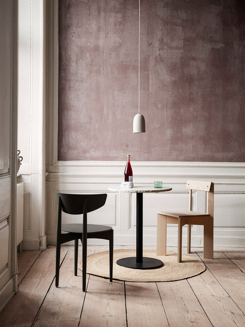 Timeless Minimalist Bistro Dining Table with Drum Base Modern Style