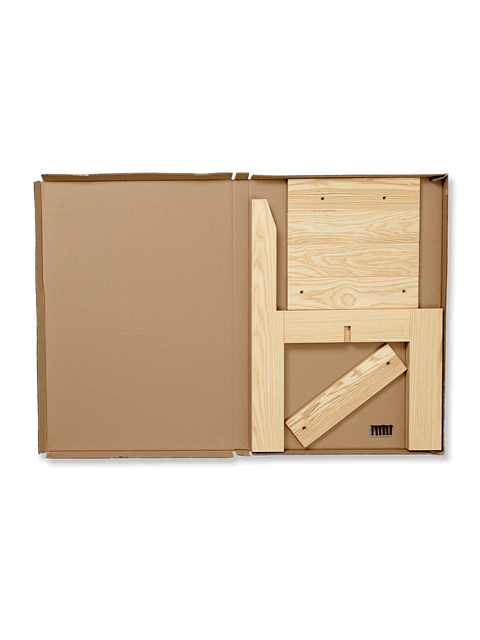 Ark Timeless Minimalist Ash Slat Back Dining Side Chair