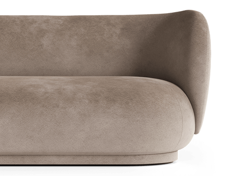 Rico Timeless Minimalist Velvet Curved Divan Sofa