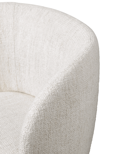 Rico Timeless Minimalist Upholstered Barrel Dining Armchair
