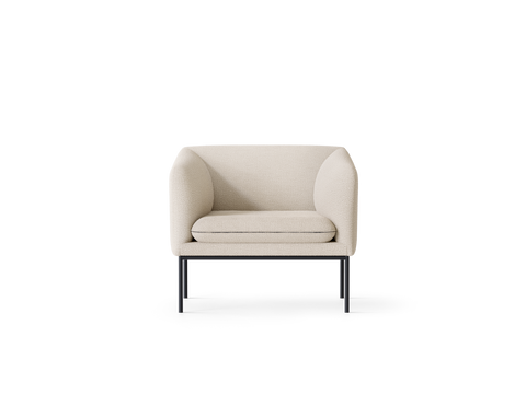 Timeless Minimalist Curved Barrel Armless Armchair