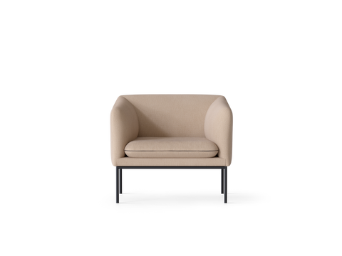 Timeless Minimalist Club Armchair with Barrel Back