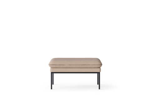 Timeless Minimalist Pouf Ottoman with Cylinder Leg