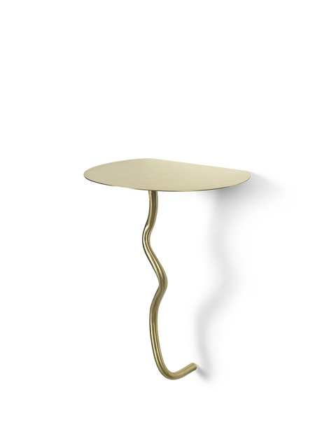 Modern Curvature Center Accent Table with Asymmetrical Base