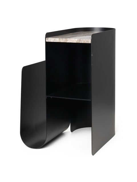 Timeless Minimalist Curved Freeform Marble Center Table