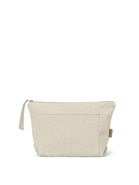 Casual Solid Zip Top Pouch with Pocket
