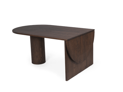 Minimalist Modern Curved Wood Refectory Dining Table