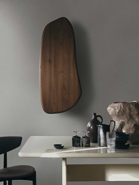 Organic Scandinavian Solid Walnut Wall Cabinet