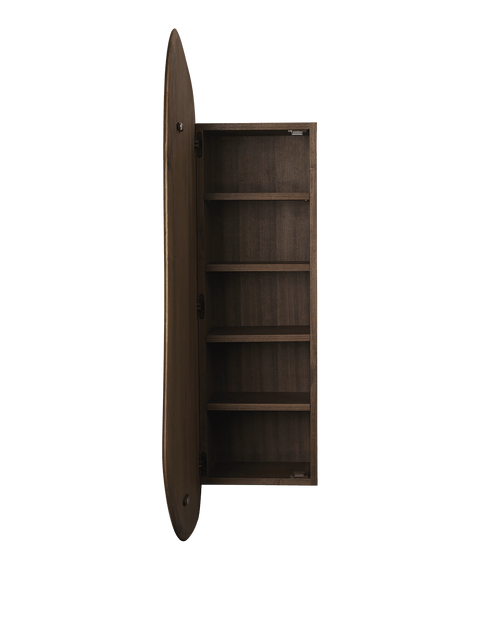 Organic Scandinavian Solid Walnut Wall Cabinet