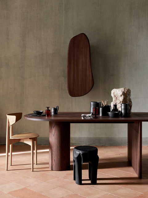 Organic Scandinavian Solid Walnut Wall Cabinet