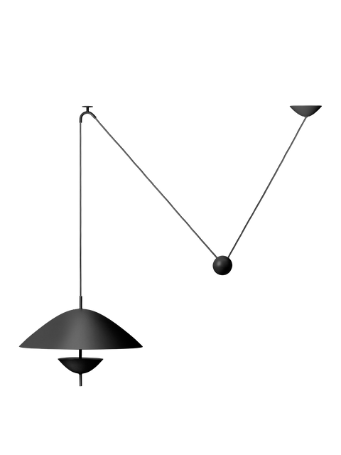 Ambient Scandinavian Conical Pendant Light with Adjustable Height