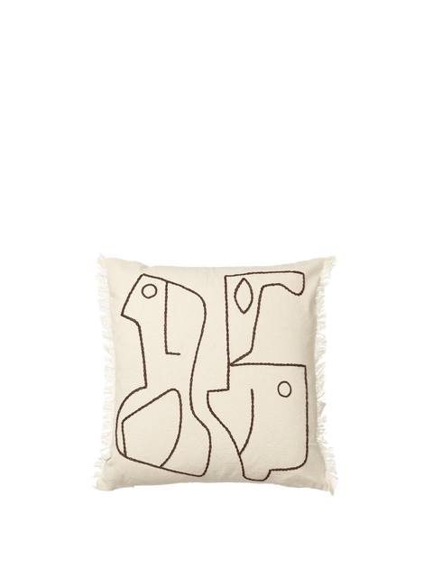 Modern Embroidery Graphic Accent Throw Pillow