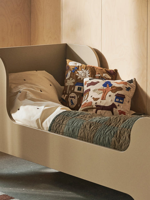 Bohemian Handcrafted Applique Accent Pillow