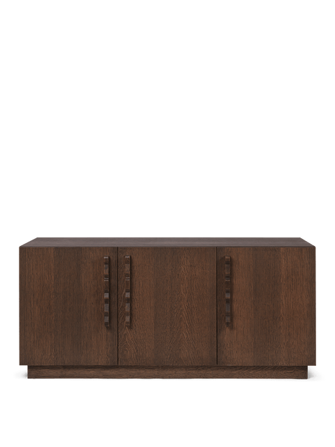 Oak Solid Sideboard with Pull Handle Cabinet