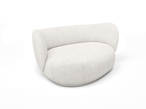 Rico Nature-Driven Modernist Asymmetrical Curved Lounger Sofa