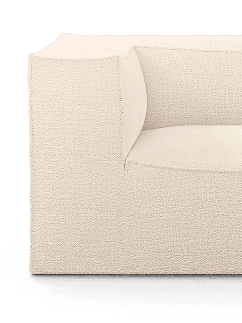 Catena Minimalist Curved Modular Sofa in Boucle
