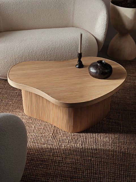 Isola Organic Fluted Freeform Coffee Table