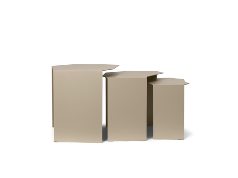 Timeless Minimalist Contemporary Cluster Nesting Table Set