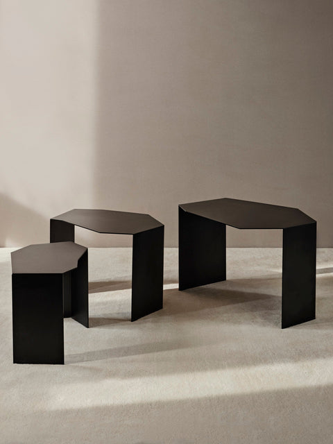 Timeless Minimalist Cluster Accent Table Set in Freeform Design