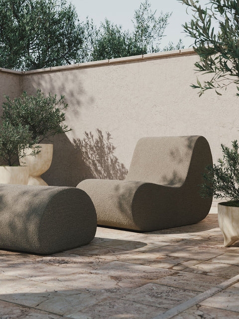 Rouli Minimalist Pouf Ottoman for Outdoor Living