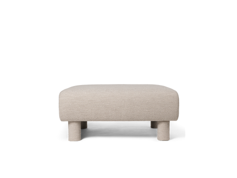 Dase Timeless Minimalist Cocktail Ottoman with Cylinder Leg