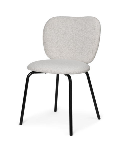 Rico Timeless Minimalist Curved Upholstered Dining Side Chair