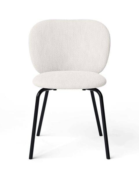 Rico Timeless Minimalist Curved Boucle Accent Chair
