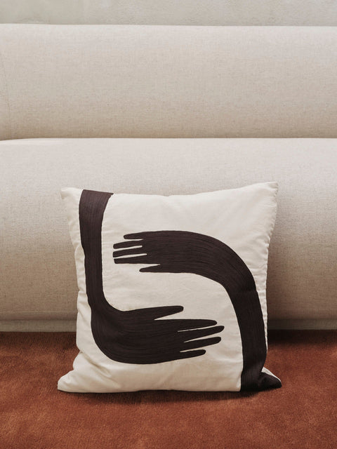 Modern Handcrafted Embroidered Accent Pillow