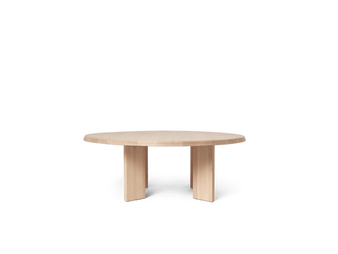 Nature-Driven Modernist Organic Round Wood Coffee Table