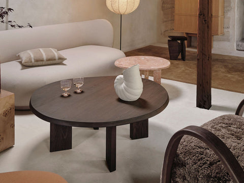 Timeless Minimalist Organic Round Wood Coffee Table