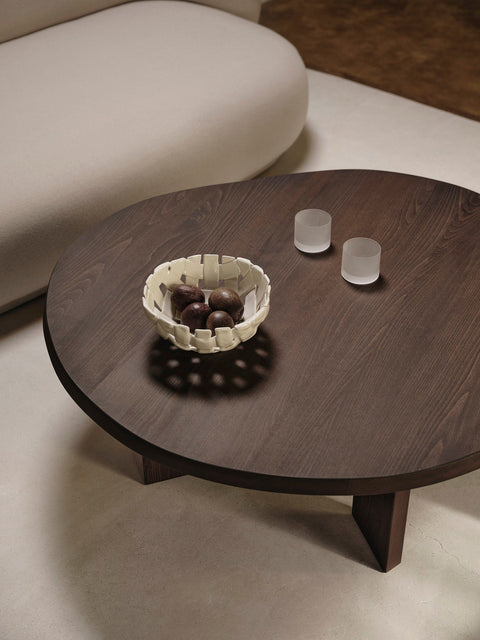 Timeless Minimalist Organic Round Wood Coffee Table