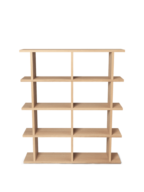 Minimalist Cube Bookcase in Neutral Finish