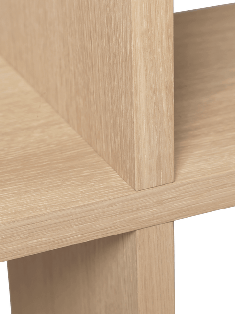 Minimalist Cube Bookcase in Neutral Finish