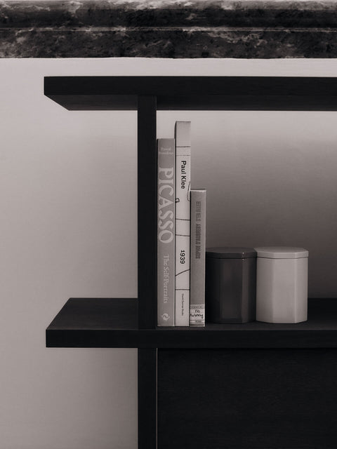 Minimalist Oak Veneer Cube Bookcase