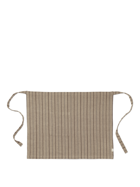 Waist Stripe Apron with Durable Textured Patch Pockets