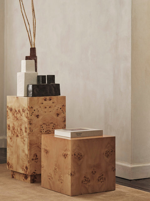 Timeless Minimalist Burl Center Accent Table