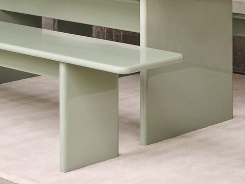 Rink Timeless Minimalist Accent Bench with Plinth Base