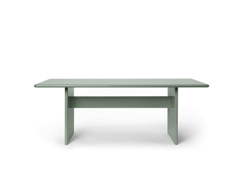 Timeless Minimalist Rink Refectory Curved Dining Table