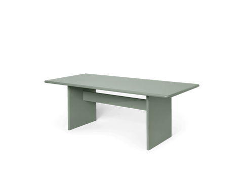Timeless Minimalist Rink Refectory Curved Dining Table
