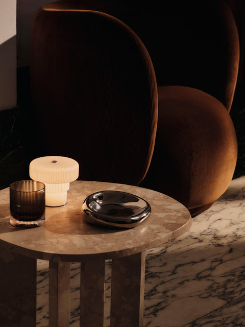 Timeless Minimalist Contemporary Round Stone Center Table