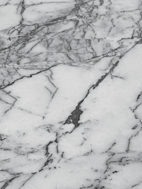 Contemporary Marble Center Table with Beveled Edge Accent Table