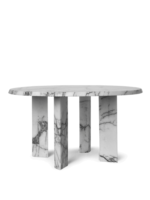 Edge Contemporary Minimalist Round Stone Coffee Table