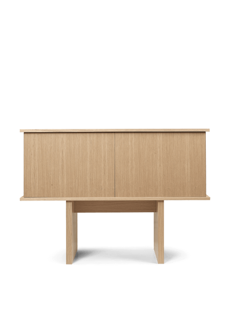 Scandinavian Oak Veneer Sideboard Cabinet