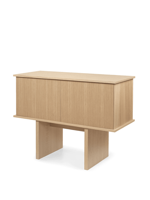 Scandinavian Oak Veneer Sideboard Cabinet