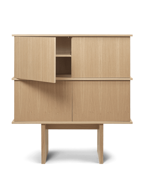 Minimalist Scandinavian Veneer Sideboard Cabinet