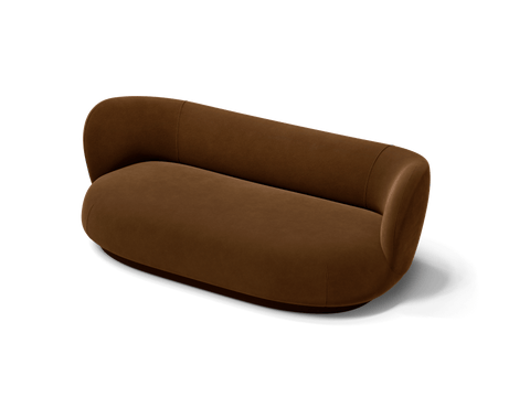 Rico Nature-Driven Modernist Asymmetrical Velvet Lounger Sofa