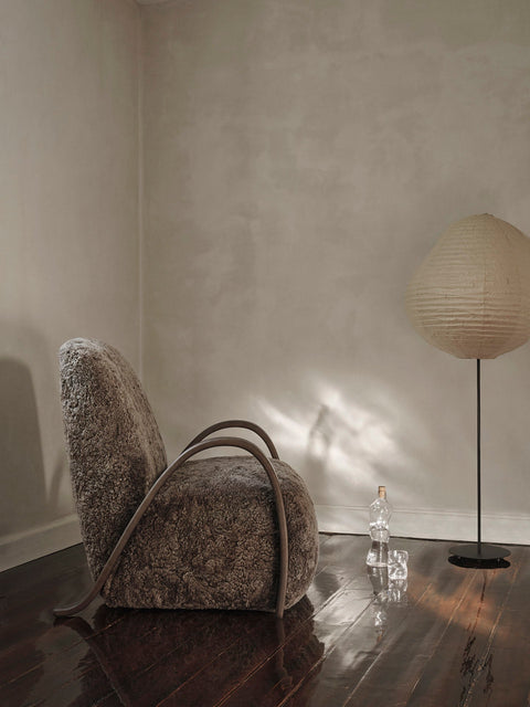 Buur Soft Scandinavian Barrel Club Chair with Padded Arms