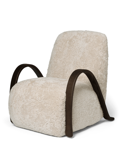 Buur Timeless Minimalist Barrel Club Chair with Curved Back